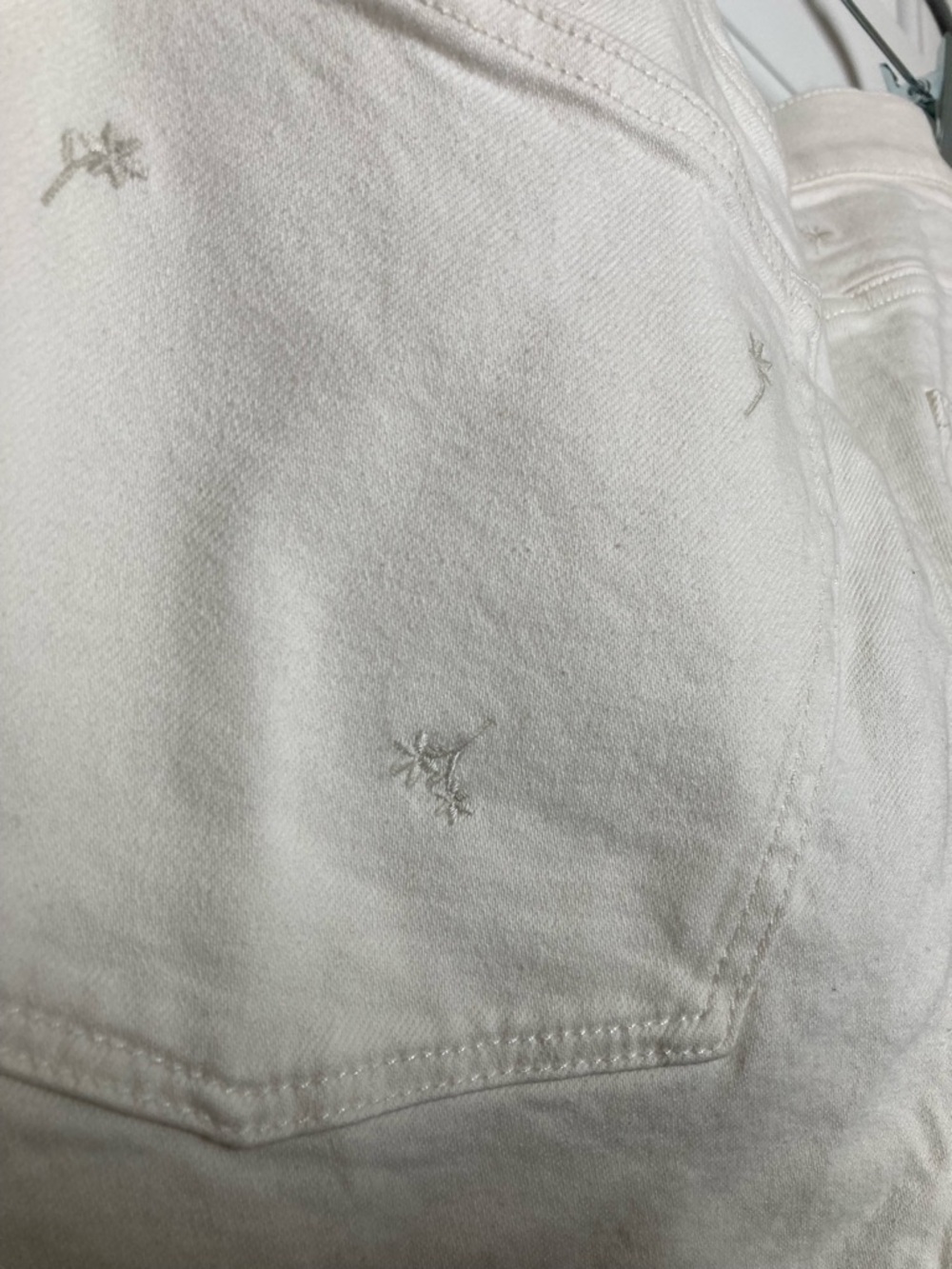 J. Crew Cream Embroidered Straight-Leg Jeans - Picture 5 of 8